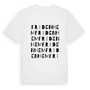 Fridenhem ordlek t-shirt – ekologisk bomull t-shirt från PinShirt