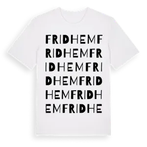Fridhem ordlek t-shirt – ekologisk bomull t-shirt från Pinshirt