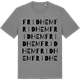 Mid Heather Gray t-shirt med Fridhem ordlek t-shirt