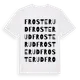 White t-shirt med Frosterud ordlek t-shirt