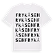 White t-shirt med Frykåsen ordlek t-shirt