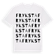 White t-shirt med Fryksta ordlek t-shirt