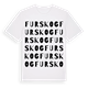 White t-shirt med Furskog ordlek t-shirt