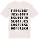 Vintage White t-shirt med Furskog ordlek t-shirt