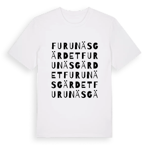 Furunäsgärdet ordlek t-shirt – ekologisk bomull t-shirt från PinShirt