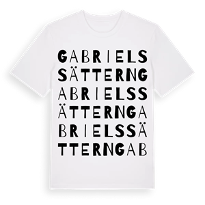 Gabrielssättern ordlek t-shirt – ekologisk bomull t-shirt från PinShirt