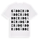 White t-shirt med Gädderud ordlek t-shirt