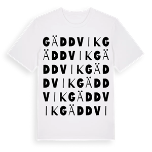 Gäddvik ordlek t-shirt – ekologisk bomull t-shirt från Pinshirt