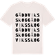 Vintage White t-shirt med Gäddviksskog ordlek t-shirt