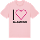 Pink Cotton t-shirt med Jag älskar Galanterud t-shirt stort tryck