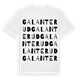 White t-shirt med Galanterud ordlek t-shirt