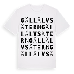 Gällälvsätern ordlek t-shirt – ekologisk bomull t-shirt från PinShirt