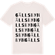 Vintage White t-shirt med Gällsbyn ordlek t-shirt
