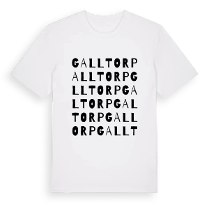Galltorp ordlek t-shirt – ekologisk bomull t-shirt från PinShirt