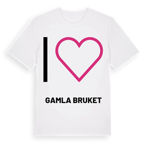 Jag älskar Gamla bruket t-shirt stort tryck – ekologisk bomull t-shirt från PinShirt