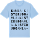 Blue Soul t-shirt med Gamla-Kisterud ordlek t-shirt