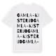White t-shirt med Gamla-Kisterud ordlek t-shirt