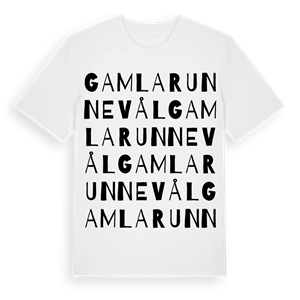 Gamla Runnevål ordlek t-shirt – ekologisk bomull t-shirt från Pinshirt