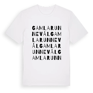 Gamla Runnevål ordlek t-shirt – ekologisk bomull t-shirt från PinShirt