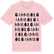 Pink Cotton t-shirt med Gammbol ordlek t-shirt