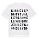 White t-shirt med Gammelbyn Hovfjället ordlek t-shirt