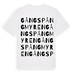 Gångspångmyren ordlek t-shirt – ekologisk bomull t-shirt från Pinshirt