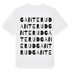 Ganterud ordlek t-shirt – ekologisk bomull t-shirt från PinShirt