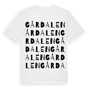 Gårdalen ordlek t-shirt – ekologisk bomull t-shirt från PinShirt