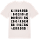 Vintage White t-shirt med Gårdrönningen ordlek t-shirt