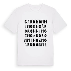 Gårdrönningen ordlek t-shirt – ekologisk bomull t-shirt från PinShirt