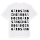 White t-shirt med Gärdsängen ordlek t-shirt