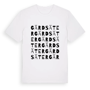 Gärdsäter ordlek t-shirt – ekologisk bomull t-shirt från PinShirt