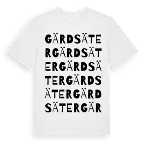 Gärdsäter ordlek t-shirt – ekologisk bomull t-shirt från Pinshirt