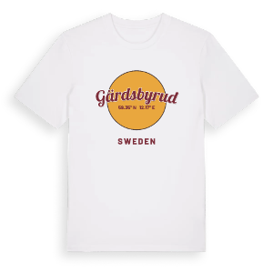 Gärdsbyrud cirkel t-shirt – ekologisk bomull t-shirt från PinShirt