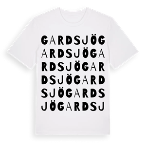 Gardsjö ordlek t-shirt – ekologisk bomull t-shirt från PinShirt