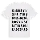 White t-shirt med Gårdsviks Fritidsområde ordlek t-shirt