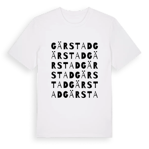 Gärstad ordlek t-shirt – ekologisk bomull t-shirt från PinShirt