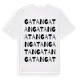 White t-shirt med Gatan ordlek t-shirt