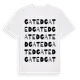 White t-shirt med Gated ordlek t-shirt