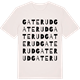 Vintage White t-shirt med Gaterud ordlek t-shirt