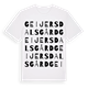 White t-shirt med Geijersdals gård ordlek t-shirt