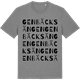 Mid Heather Gray t-shirt med Genbäcksängen ordlek t-shirt