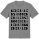 Mid Heather Gray t-shirt med Generalens äng ordlek t-shirt