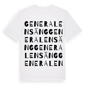 Generalens äng ordlek t-shirt – ekologisk bomull t-shirt från PinShirt
