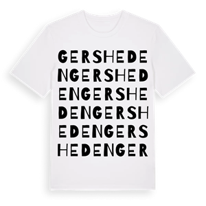 Gersheden ordlek t-shirt – ekologisk bomull t-shirt från PinShirt