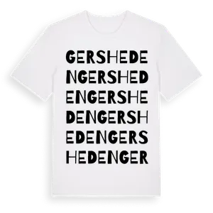 Gersheden ordlek t-shirt – ekologisk bomull t-shirt från Pinshirt