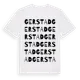White t-shirt med Gerstad ordlek t-shirt