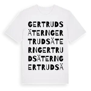 Gertrudsätern ordlek t-shirt – ekologisk bomull t-shirt från Pinshirt