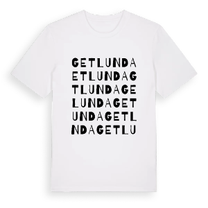 Getlunda ordlek t-shirt – ekologisk bomull t-shirt från PinShirt