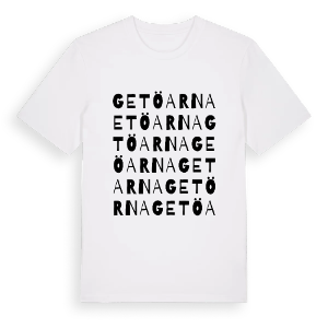 Getöarna ordlek t-shirt – ekologisk bomull t-shirt från PinShirt